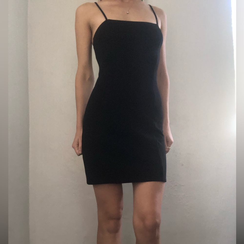 Reformation Black Strap Mini Dress. Like new condition, size small. Soft hand